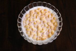 Boondi raita in a bowl
