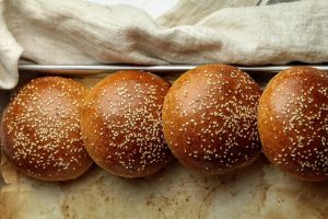 brown burger bread