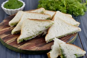coriander and mint chutney sandwich