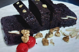 rich plum slice cake